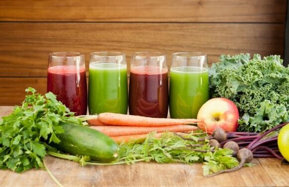 Vegetable juice for treating varicose veins