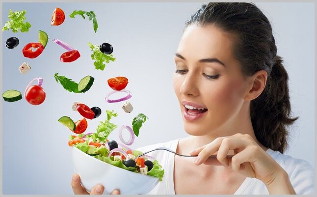 Eat vegetable salad during varicose vein treatment